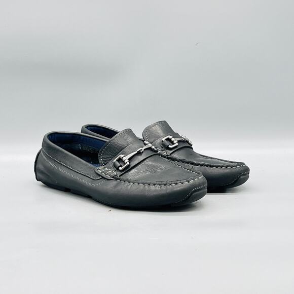 Cole Haan Shoes Mens 7 Gray Leather Bit Driving Moc Loafers Casual Comfort main image 11